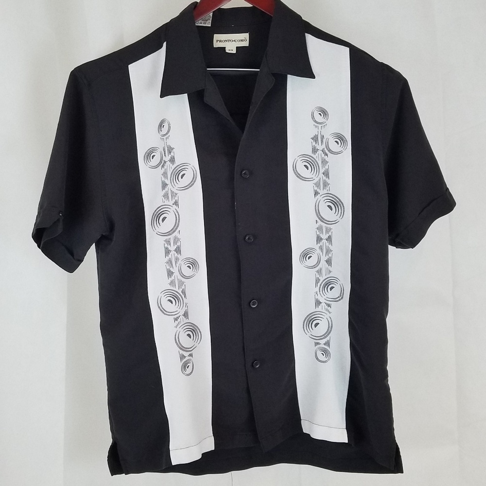 PRONTO UOMO Mens Shirt- Bowling Style,